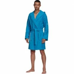 Adidas Performance Bathrobe Bademantel Shock Cyan Damen, Herren