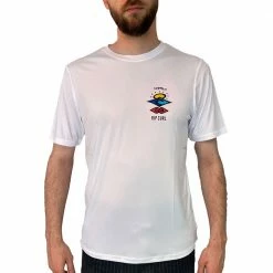 Rip Curl Icons Surflite SS T-Shirt White Herren