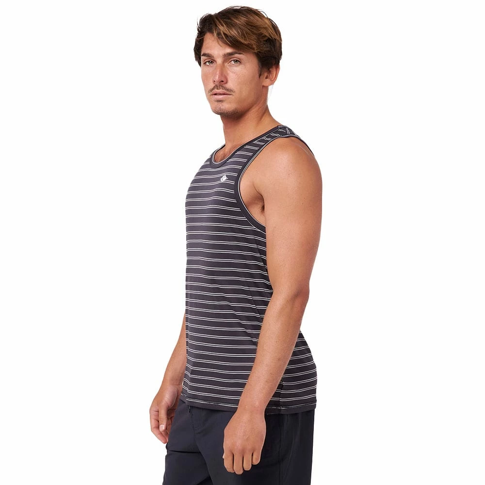 Rip Curl Plain Stripe Tank Muskelshirt Black Herren 1 Rip Curl Plain Stripe Tank Muskelshirt Black Herren