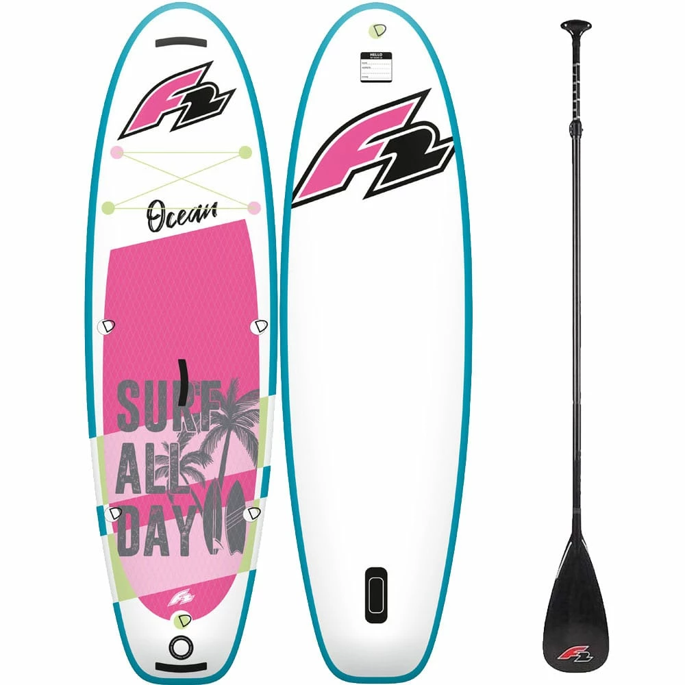 F2 Ocean Kids Girl 8'2'' SET Stand Up Paddle Board Pink Kinder 1 F2 Ocean Kids Girl 8'2'' SET Stand Up Paddle Board Pink Kinder