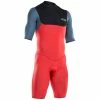 ION 2/2 Seek Core SS BZ DL Shorty Sommerneoprener Red/Steel Blue/Black Herren