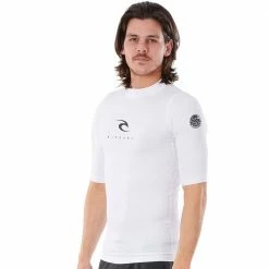 Rip Curl Corps UV Shortsleeve Wassershirt White Herren