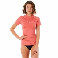 Rip Curl Golden Rays UV Shortsleeve Surfshirt Coral Damen