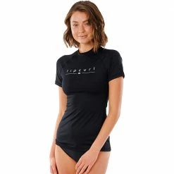 Rip Curl Golden Rays UV Shortsleeve Badeshirt Black Damen