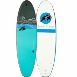 F2 Softboard Epoxy Surfboard Green/Black Damen, Herren